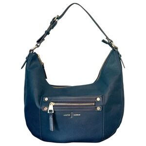 HTF Jasper Conran Richmond Purse - Navy Blue Leather Shoulder Bag - Elegant